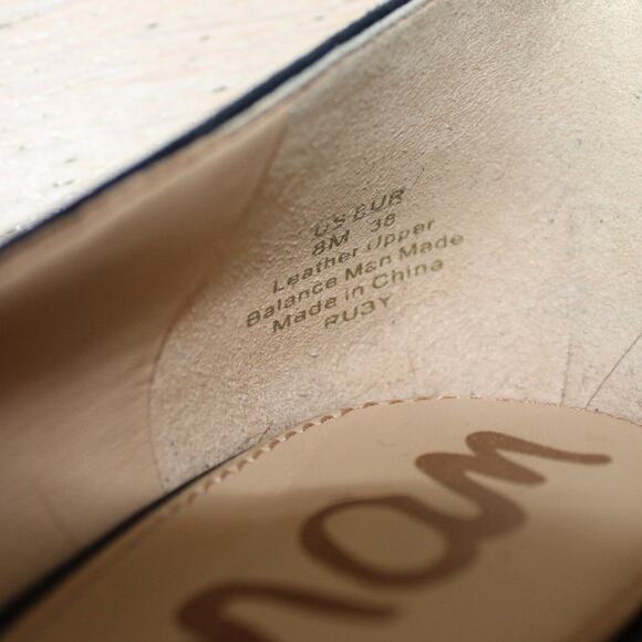 SAM EDELMAN Ruby Keyhole Flat Pointed Toe Slip On Black | 8 - Picture 3 of 7